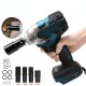 Cordless Impact Wrench Driver Tool Brushless Rattle Guns W/ 4pcs Socket For Makita 18V Battery