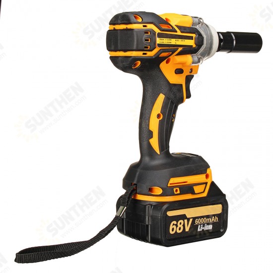 Electric Wrench Lithium-Ion Brushless Motor Cordless Impact Wrench 2 Battries