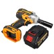 Electric Wrench Lithium-Ion Brushless Motor Cordless Impact Wrench 2 Battries