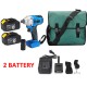 Electric Screwdriver Brushless Cordless Drill Wireless Electric Wrench Impact Power Tools With 2 Bat