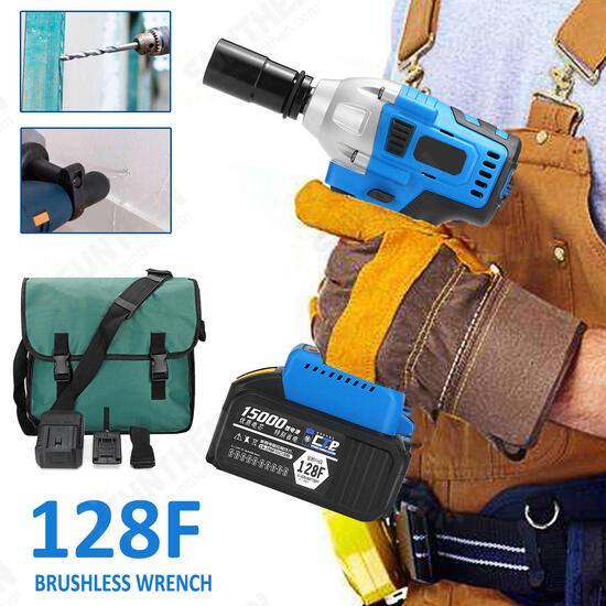 Electric Screwdriver Brushless Cordless Drill Wireless Electric Wrench Impact Power Tools With 2 Bat