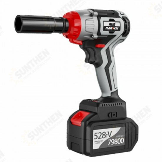 380N.M Brushless Electric Impact Wrench Adjustable Speed Regulation With 6.0Ah Lithium Battery and Charger