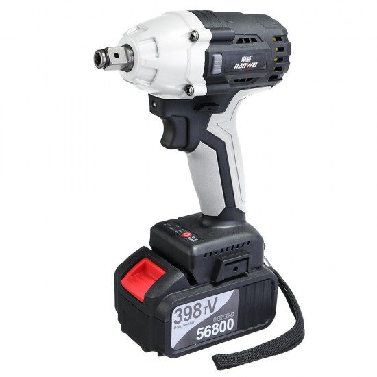 380N.M Brushless Electric Impact Wrench Adjustable Speed Regulation with 4.0/6.0Ah Lithium Battery and Charger