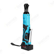 Portable 28V Cordless Rechargeable Ratchet Wrench 3/8 Inch Electric Right Angle Wrench 60N.m W/ 2 Batteries