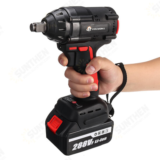 288VF 1/2Inch 520NM Max. Brushless Impact Wrench Li-ion Electric Wrench W/ 2/1/0 Battery Also For Makita Battery