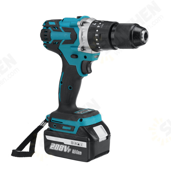 288VF 3 In 1 Cordless Electric Impact Drill Driver Brushless Driver Drill Hammer with EU Plug LED Working Light