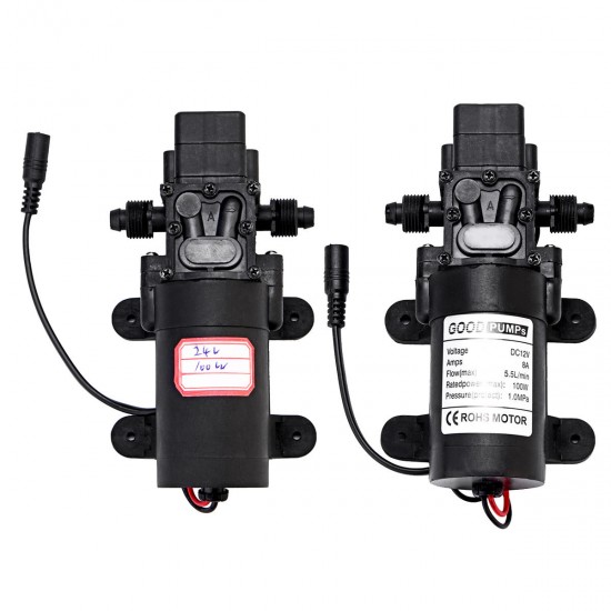 100W 1.0Mpa 12/24V High Electric Pressure Car Washer Wash Pump Water Sprayer Kit