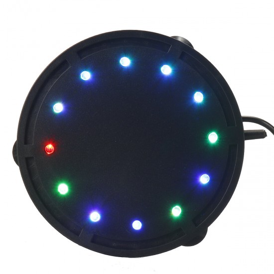 12 RGB LEDs Underwater Submersible Fish Tank Light Color Changing Air Bubble Light Waterproof Aquarium Lamp Oxygen Maker