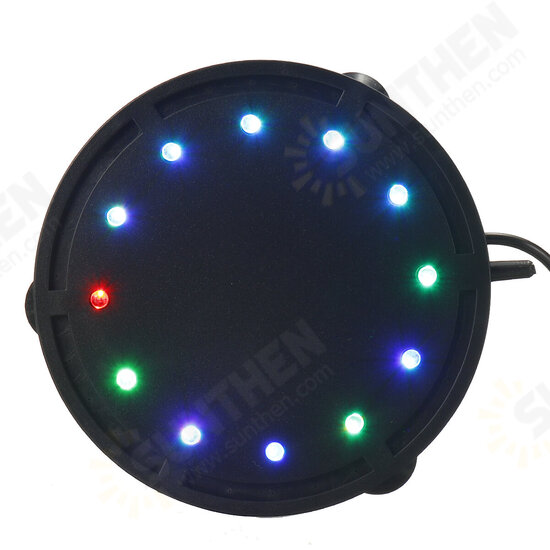 12 RGB LEDs Underwater Submersible Fish Tank Light Color Changing Air Bubble Light Waterproof Aquarium Lamp Oxygen Maker