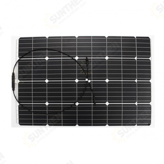 120W 18V Monocrystalline Silicon Semi-flexible Solar Panel Battery Charger with MC4Connector