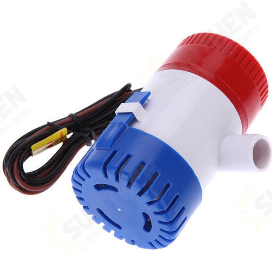 12V 750GPH Bilge Pump Marine Boat Submersible Nonautomatic Water Pump Marine Fishing Boat