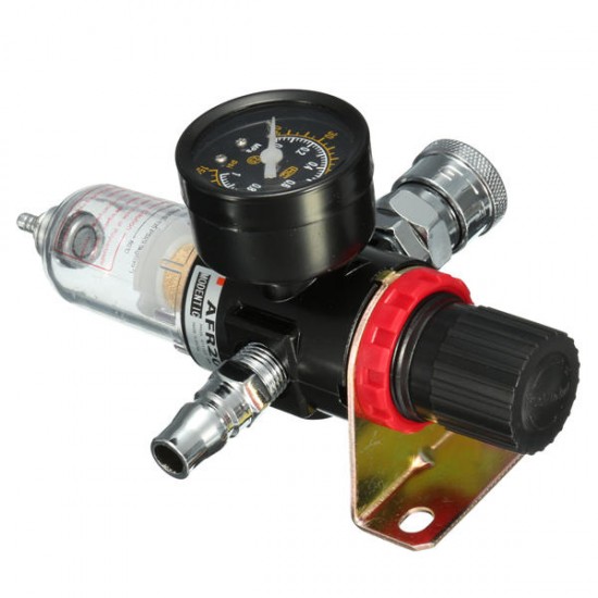 1/4 inch Air Compressor Regulator Pressure Gauge Moisture Filter Device