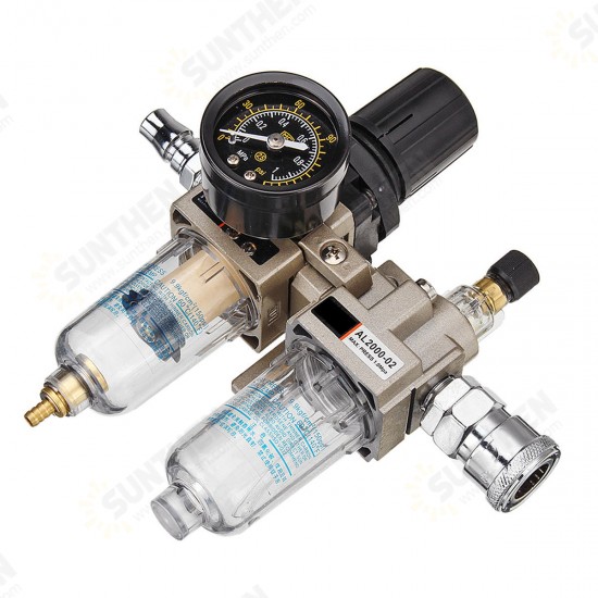 150Psi Manual Pneumatic Air Pressure Filter Regulator Compressor Oil Water Separator