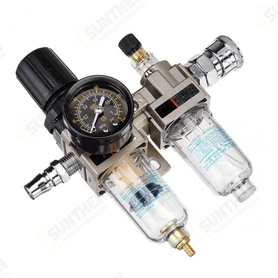 150Psi Manual Pneumatic Air Pressure Filter Regulator Compressor Oil Water Separator