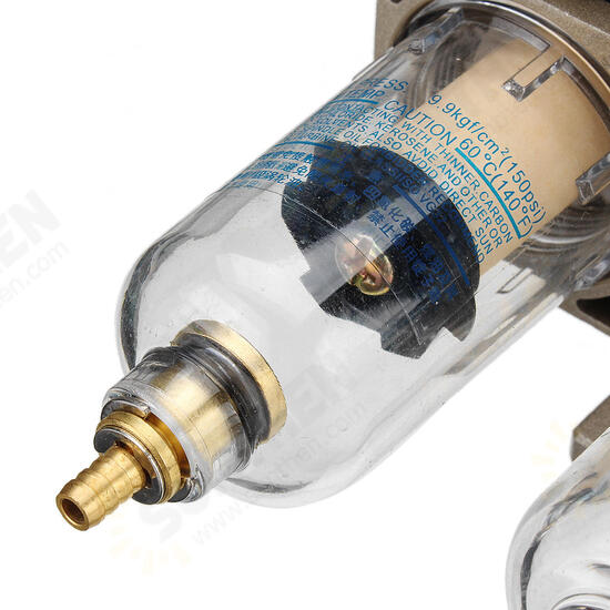 150Psi Manual Pneumatic Air Pressure Filter Regulator Compressor Oil Water Separator 150Psi Manual Pneumatic Air Pressure Filter Regulator Compressor Oil Water Separator
