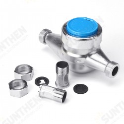 15/20mm Steel Wet Cold Water Flow Meter Measuring Tap Table Counter Home Garden Tools 15/20mm Steel Wet Cold Water Flow Meter Measuring Tap Table Counter Home Garden Tools