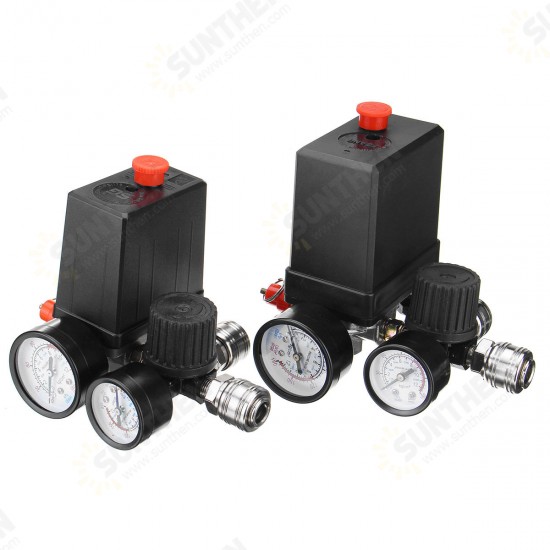 220V / 380V Air Compressor With Pressure Switch Control Valve Regulator Gauges