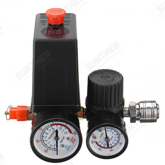 220V / 380V Air Compressor With Pressure Switch Control Valve Regulator Gauges