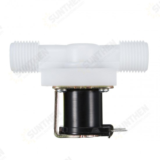 220V 1/2inch N/C Normally Closed Electric Solenoid Valve Water Air Inlet Flow Switch