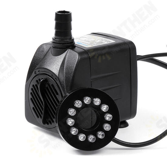 220V Mini Quiet Submersible Water Pump Aquarium Oxygen Pump Water Fish Tank LED Colorful Pump