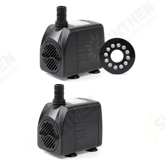 220V Mini Quiet Submersible Water Pump Aquarium Oxygen Pump Water Fish Tank LED Colorful Pump