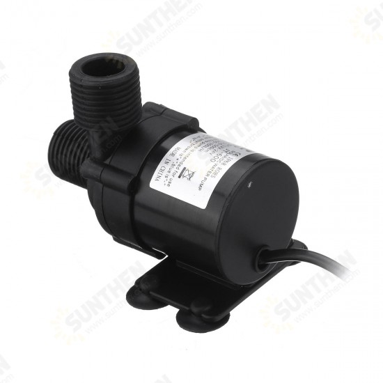 24V/12V Hot Water Pump for Circulating Micro DC Water Pump With 1/2 Inch Threaded Multifunction Brushless Quiet Submersible Pump Electromagnetic Booster Pump