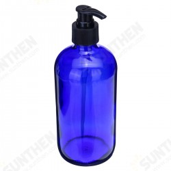 250ml/500ml Blue Glass Bottle With Pump Cap Water Sprayer Essential Oil Bottle