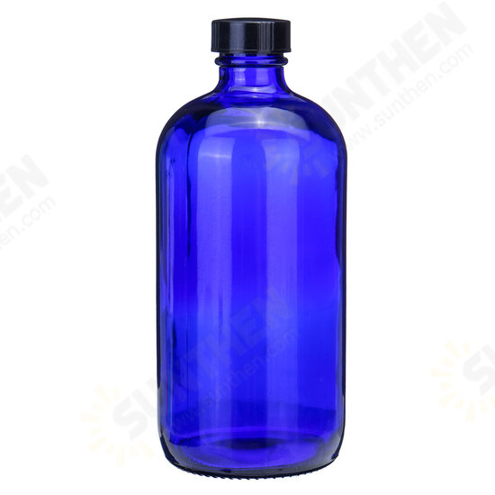 250ml/500ml Blue Glass Bottle With Pump Cap Water Sprayer Essential Oil Bottle