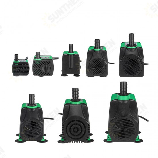 3-75W Adjustable Submersible Water Pump Quiet Detachable Aquarium Fish Pond Tank Fountain Water Pump with Suction Cups