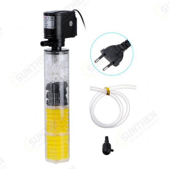 3 IN 1 12/18/25/35/40W Aquarium Water Internal Pump Submersible Fish Tank Filter Pump