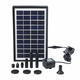 4W 10V 380L/H Solar Panel Water Pump Landscape Pond Pool Aquarium Floating Fountain with 6 Nozzles