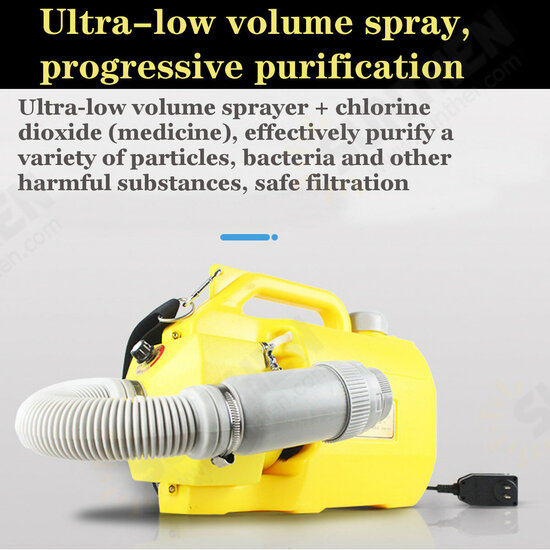 5L 1000W Electric ULV Fogger Sprayer Intelligent Disinfection For Indoor-Outdoor Up to 3-8m