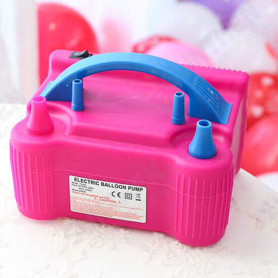 600W Portable Two Nozzle Color Air Blower Electric Balloon Inflator Pump