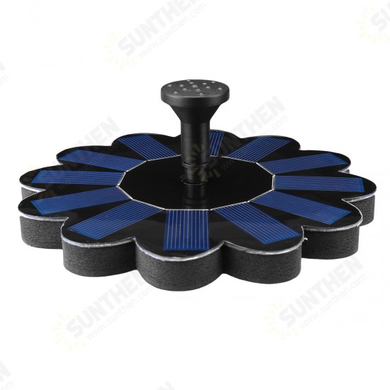 6V 1.4W Flower Shaped Solar Powered Fountain Garden Pond Pool Decor Water Fountain Pump