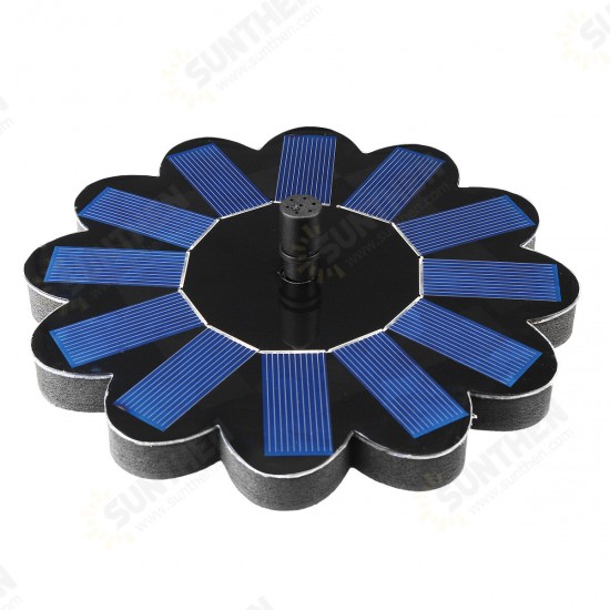 6V 1.4W Flower Shaped Solar Powered Fountain Garden Pond Pool Decor Water Fountain Pump