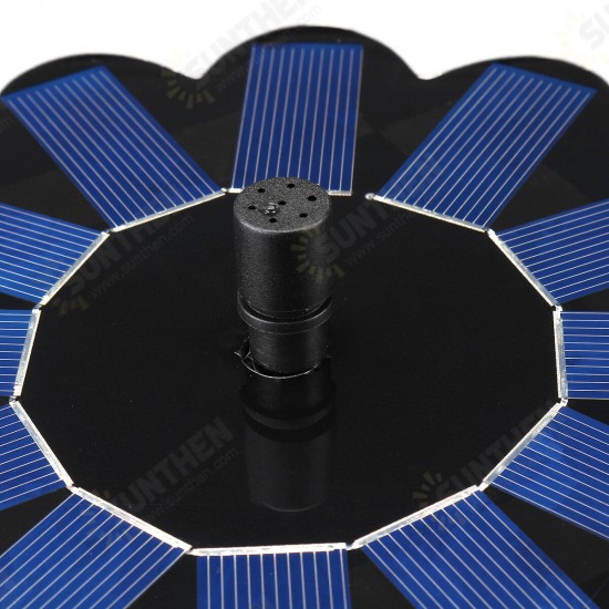 6V 1.4W Flower Shaped Solar Powered Fountain Garden Pond Pool Decor Water Fountain Pump