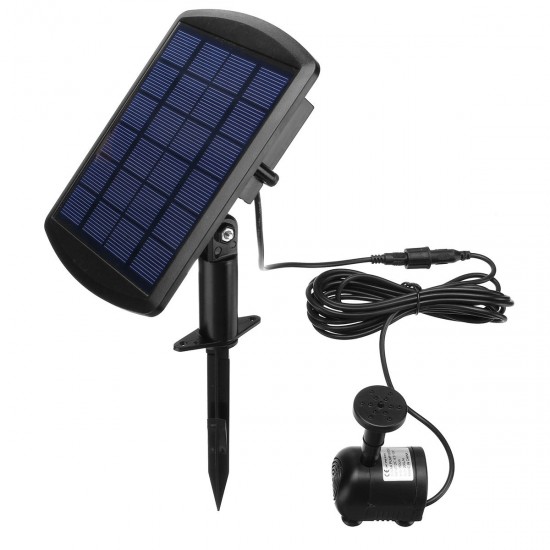 6V 1.8W Solar Panel Powered Water Fountain Pump For Pool Pond Garden Outdoor Submersible
