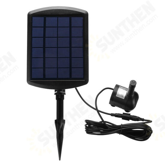 6V 1.8W Solar Panel Powered Water Fountain Pump For Pool Pond Garden Outdoor Submersible