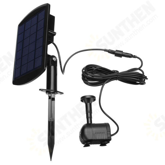 6V 1.8W Solar Panel Powered Water Fountain Pump For Pool Pond Garden Outdoor Submersible