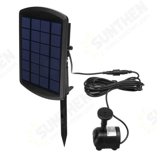 6V 1.8W Solar Panel Powered Water Fountain Pump For Pool Pond Garden Outdoor Submersible