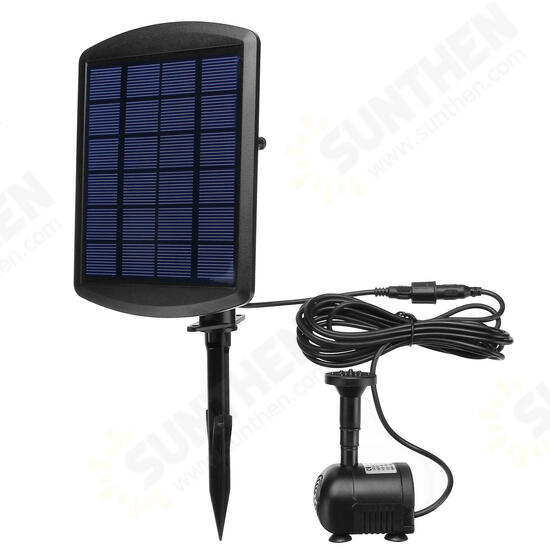 6V 1.8W Solar Panel Powered Water Fountain Pump For Pool Pond Garden Outdoor Submersible