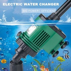 700/1000L/H Aquarium Gravel Cleaner Sand Fish Tank Pumps Sand Water Pump Changer Hose 2M