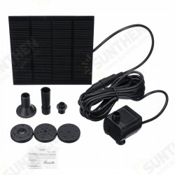 7V 1.4W Solar Panel Powered Fountain 180L/H Submersible Water Pump Pond Kit Garden Pond