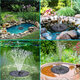 7V 160mm LED Colors Solar Fountain 4-in-1 Nozzle 3W Solar Powered Fountain Pump Solar Bird Bath Fountain for Bird Bath Pond