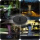 7V 160mm LED Colors Solar Fountain 4-in-1 Nozzle 3W Solar Powered Fountain Pump Solar Bird Bath Fountain for Bird Bath Pond