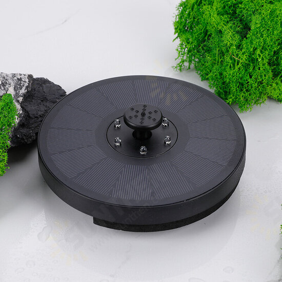 7V 160mm LED Colors Solar Fountain 4-in-1 Nozzle 3W Solar Powered Fountain Pump Solar Bird Bath Fountain for Bird Bath Pond