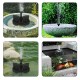 7V 200L/H Solar Power Floating Fountain Garden Landscape Water Pump w/ 4 Sprinkler Head