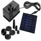 7V/1.5W Solar Panel Powered Water Pond Pump 6V/1.1W Home Garden Submersible Floating Fountains Pump