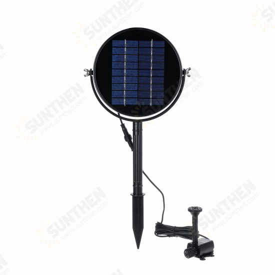 9V 2W 190L/H Solar Power Panel Water Pump Ground Water Pool Floating Fountain