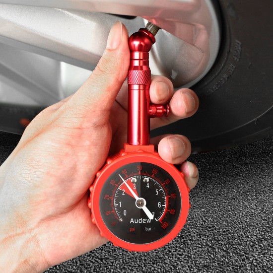 Auto Tire Pressure Gauge 0-100 PSI Heavy Duty & Accurate Air Pressure Tire Gauge for Car SUV Truck Motorcycle Bicycle
